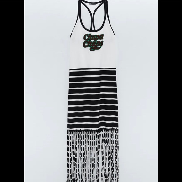 ZARA CHUPA CHUPS FRINGED DRESS - Picture 2 of 9